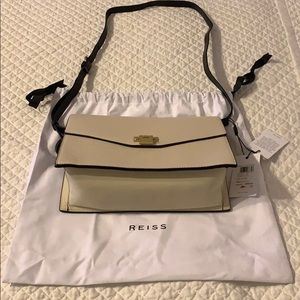 Reiss conway lock closure shoulder bag